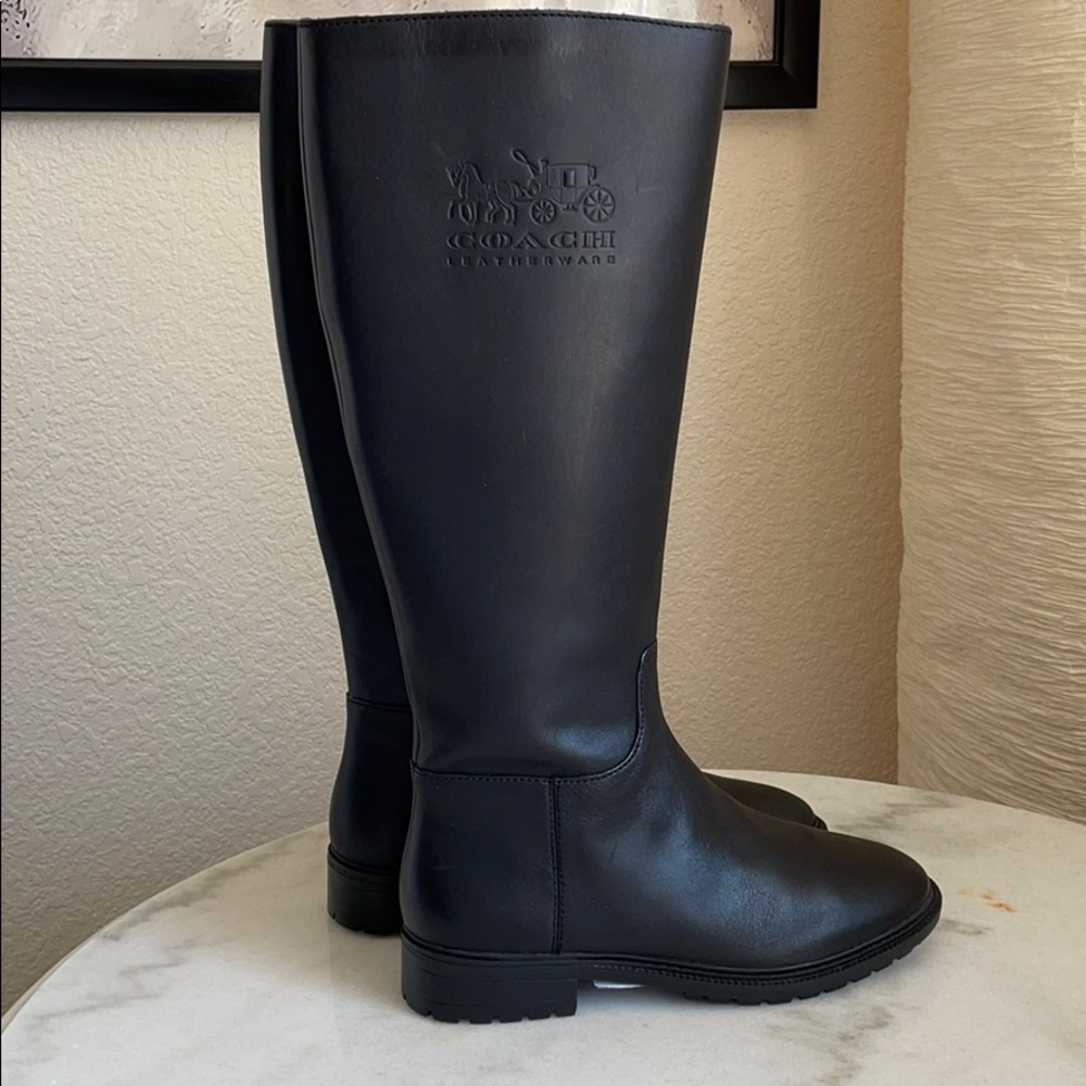 Coach Flynn Leather Riding Boots